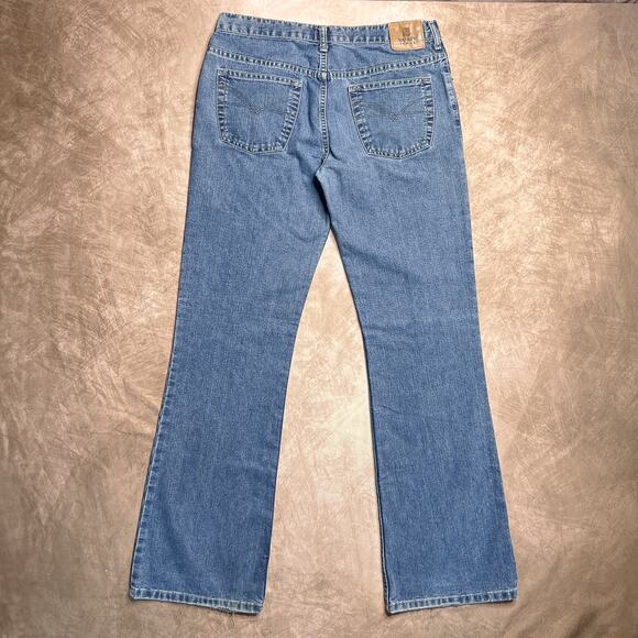 Vintage Y2K Vanity Jeans Blue Denim Medium Wash Boot Cut Slight Flare Mid Rise - Picture 2 of 10